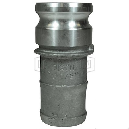 Dixon Boss-Lock Type E Cam and Groove Adapter, 2-1/2 in, Male Adapter x Hose Shank, Aluminum, Domestic 250-E-AL